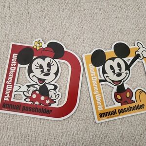 Disney Mickey and Minnie Passholder Stickers